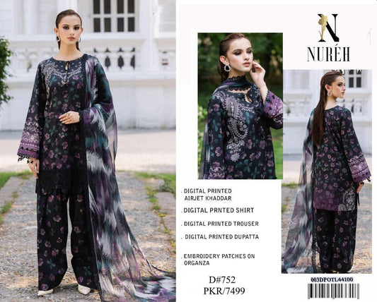 Nuréh – D#752 | Digital Printed Airjet Khaddar