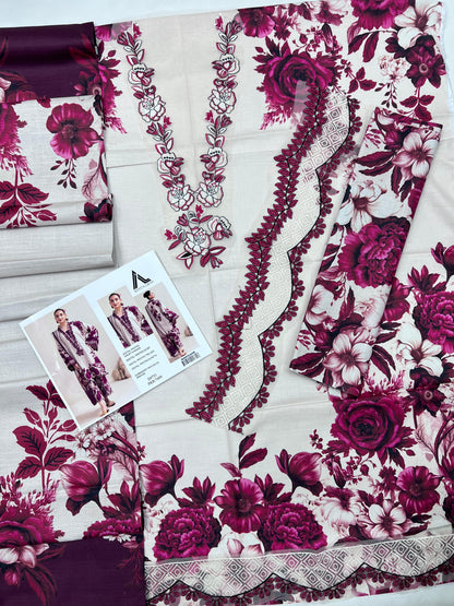Baroque – VOL - 209 | Digital Printed Airjet Khaddar Slub